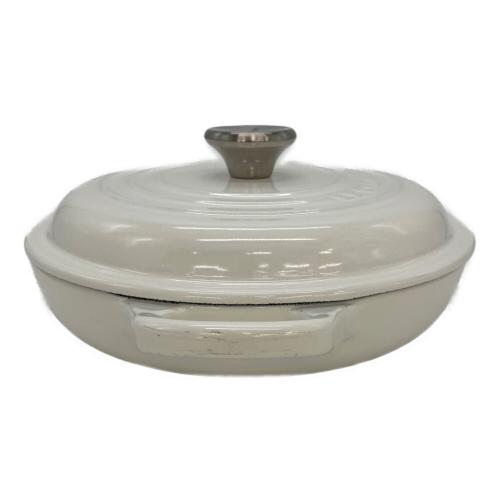 LE CREUSET (ルクルーゼ) 両手鍋 18cm グレー ココット・オーバル
