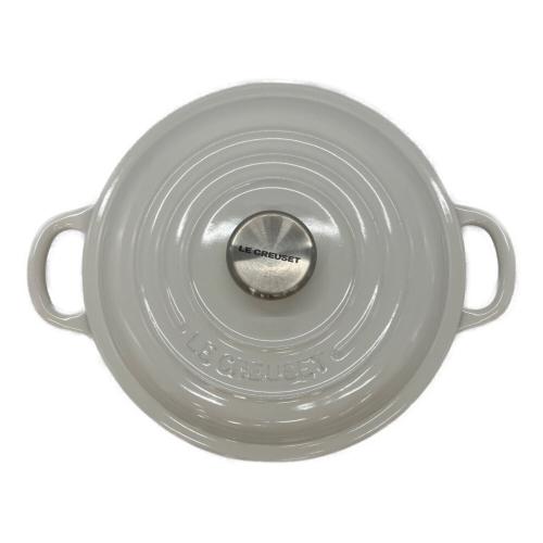 LE CREUSET (ルクルーゼ) 両手鍋 18cm グレー ココット・オーバル