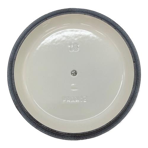 LE CREUSET (ルクルーゼ) 両手鍋 18cm グレー ココット・オーバル