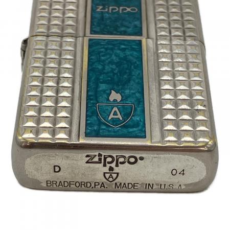 ZIPPO (ジッポ) オイルライター ターコイズ使用 アーマー｜トレファク 
