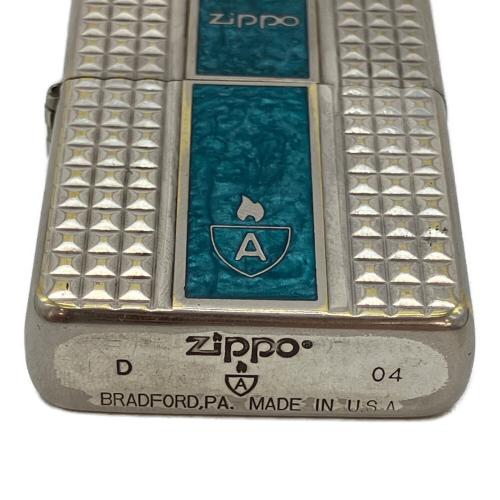 ZIPPO (ジッポ) オイルライター ターコイズ使用 アーマー