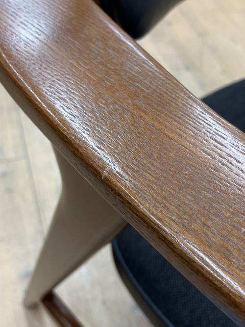 ACME Furniture (アクメファニチャー) WARNERアームチェア ブラック×ブラウン