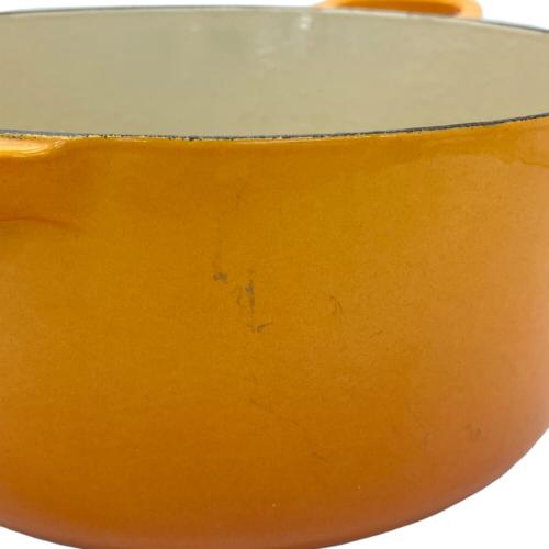 LE CREUSET (ルクルーゼ) 両手鍋 SIZE 22cm オレンジ ココット・ロンド