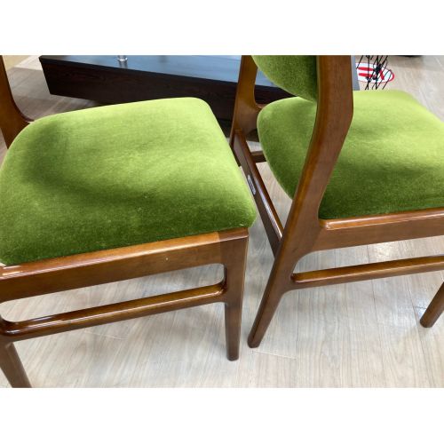カリモク60+ (カリモクロクマル) ベンチダイニング4点セット モケットグリーン 323 W1300