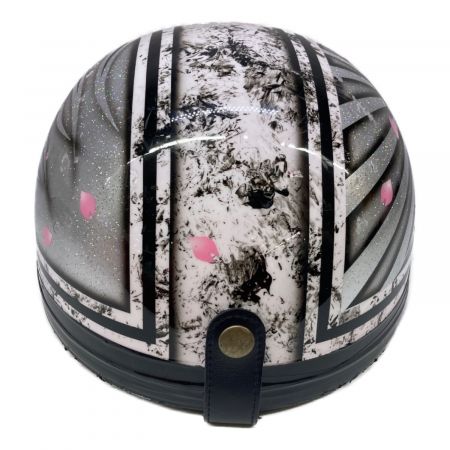 バイク用ヘルメット 白黒ラップ富士日章ファイヤー PSCマーク(バイク用ヘルメット)有