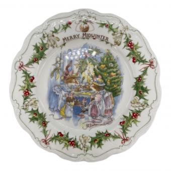 ROYAL DOULTON (ロイヤルドルトン) クリスマスプレート MERRY MIDWINTER ブランブリーヘッジ