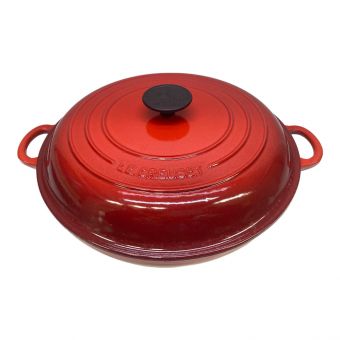 LE CREUSET (ルクルーゼ) ビュッフェ・キャセロール レッド 30cm USED