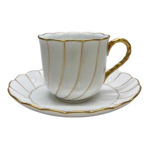 Noritake (ノリタケ) オーバルカップ&ソーサー ダイアモンドコレクション USED品
