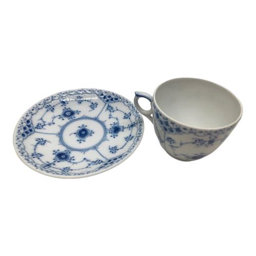 ROYAL COPENHAGEN (ロイヤル・コペンハーゲン) カップ&ソーサー ブルーフルーテッド・ハーフレース USED品