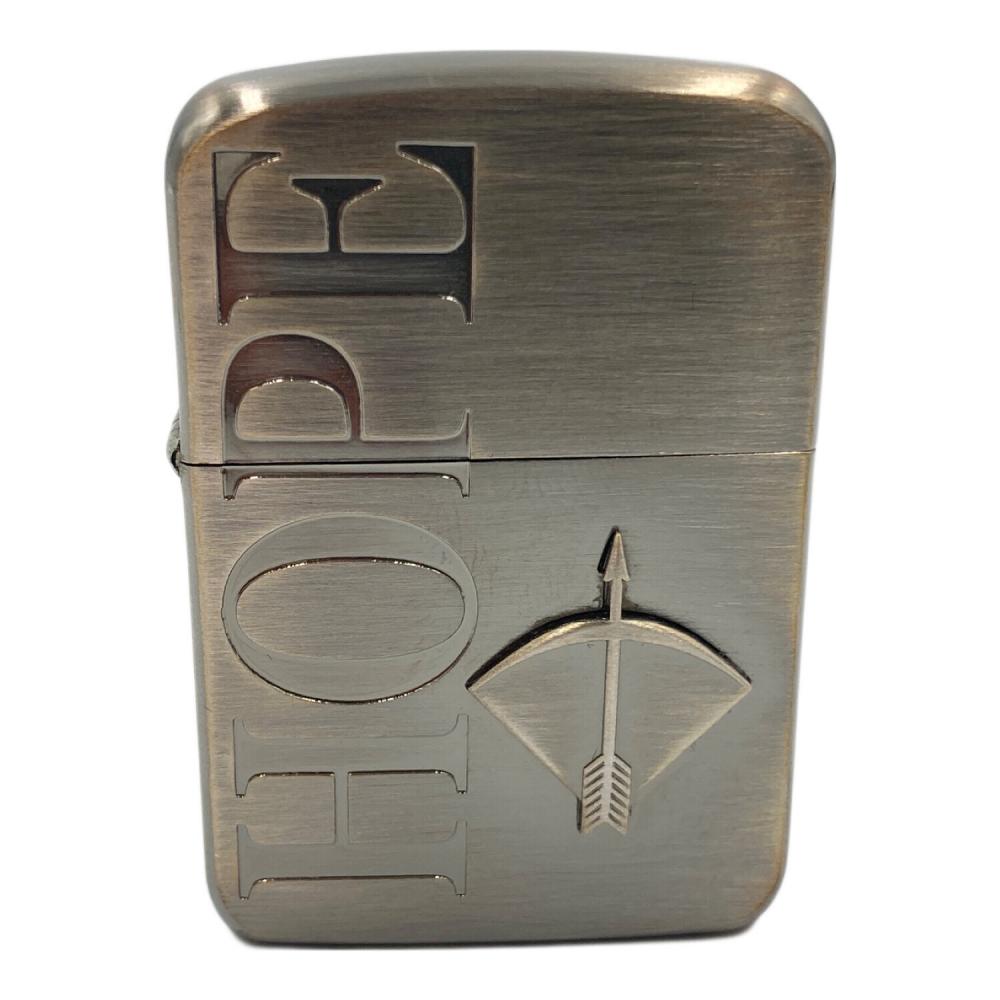 ZIPPOオイルライター シルバー仕上ライター　限定品　未使用品 ZIPPO（ジッポ） オイルライター HOPE シルバーカラー 未使用品