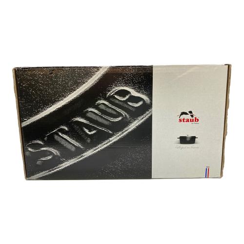 Staub (ストウブ) 鍋 ブラック 26cm ブラック 40510-606 ピコ・ココット ラウンド スチーマーセット 未使用品