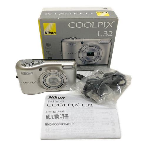 Nikon (ニコン) コンパクトデジタルカメラ COOLPIX L32 2048万画素(総画素) 1/2.3型CCD 乾電池 SDXCカード対応 80～1600 2002392