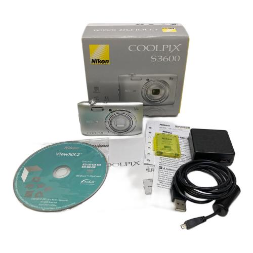 Nikon (ニコン) コンパクトデジタルカメラ COOLPIX S3600 2048万画素 1/2.3型CCD 専用電池 SDXCカード対応 ISO80～1600 20044871