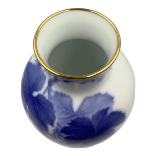 大倉陶園 (オオクラトウエン) 花瓶 ブルーローズ