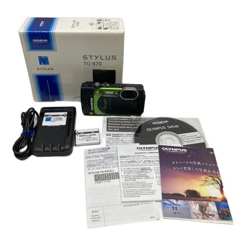 OLYMPUS (オリンパス) コンパクトデジタルカメラ キズ・サビ有 TG-870 1600万画素 1/2.3型CMOS 専用電池 SDXCカード対応 ISO125～6400 1/2～1/2000 秒 -