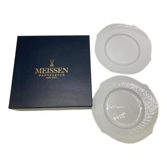 Meissen (マイセン) プレートセット 波の戯れホワイト 2Pセット 未使用品
