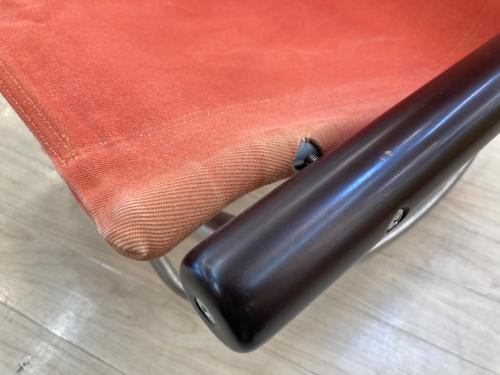 藤栄 (フジエイ) ロッキングチェアー レッド×ブラウン キャンバス×ウッド NYCHAIR F