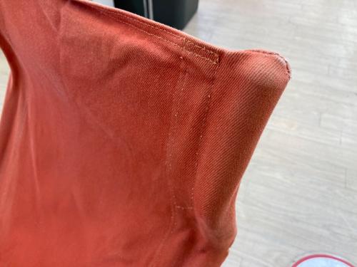 藤栄 (フジエイ) ロッキングチェアー レッド×ブラウン キャンバス×ウッド NYCHAIR F