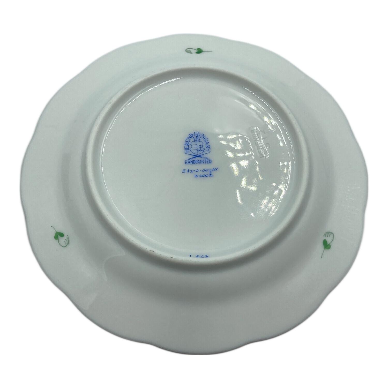 未使用保管品　HERENDヘレンド アポニーグリーン　16.5cmプレート箱付き アポニー・グリーン] デザートプレート