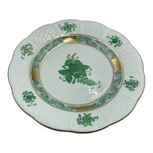 Herend (ヘレンド) ミニプレート アポニーグリーン USED品