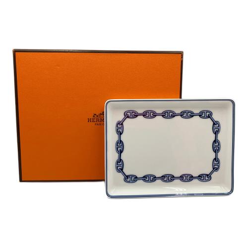 HERMES (エルメス) スクエアプレート シェーヌダンクル 箱付 USED品