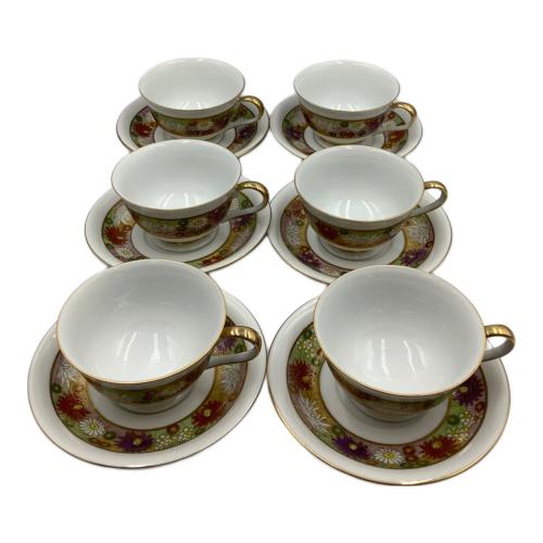 九谷焼 (クタニヤキ) カップ&ソーサー 章山