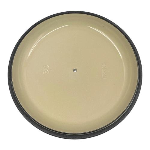 LE CREUSET (ルクルーゼ) 両手鍋 SIZE 30cm カリビアンブルー ビュッフェ・キャセロール USED品