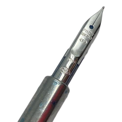 PILOT (パイロット) decimo ノック式万年筆 ブルー ペン先K18 F