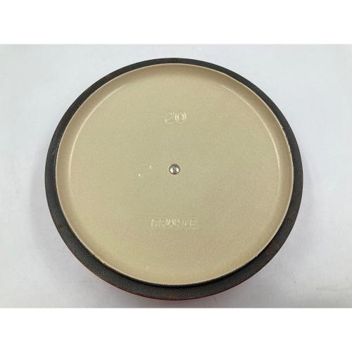 LE CREUSET (ルクルーゼ) 両手鍋 レシピブックセット 20cm オレンジ ココット・ロンド　USED品