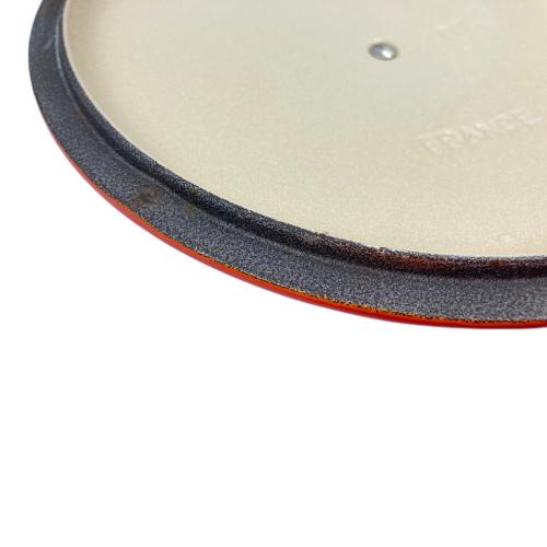 LE CREUSET (ルクルーゼ) 両手鍋 レシピブックセット 20cm オレンジ ココット・ロンド　USED品