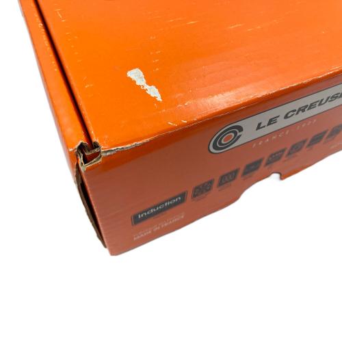 LE CREUSET (ルクルーゼ) 両手鍋 レシピブックセット 20cm オレンジ ココット・ロンド　USED品
