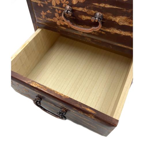 桜皮細工 (オウヒザイク) 小引出し ブラウン