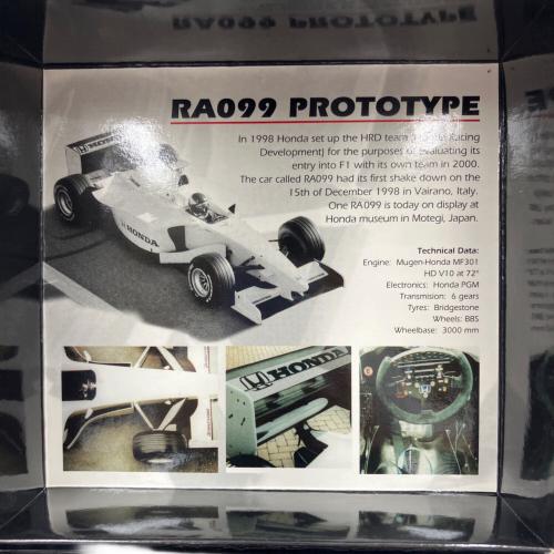 MINICHAMPS (ミニチャンプス) HONDA RA099 PROTOTYPE J.VERSTAPPEN 1999 モデルカー 1/43