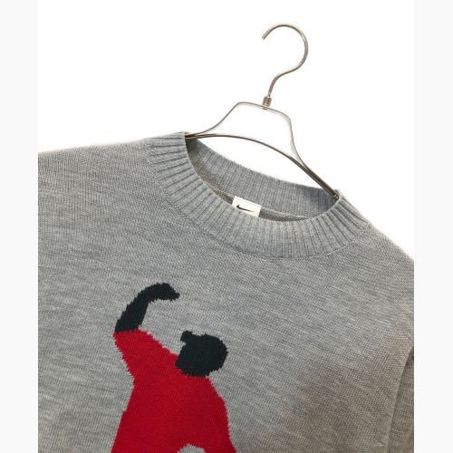 NIKE (ナイキ) Tiger Woods TW Golf Sweater Knit Fist Pump グレー サイズ:Ｌ