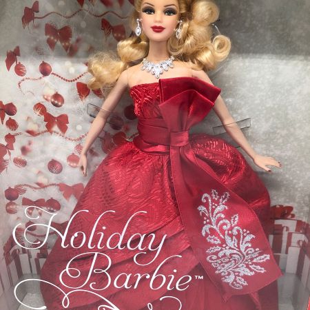 バービー人形 バービーコレクター2012 ホリデーバービー W3465(ピンク