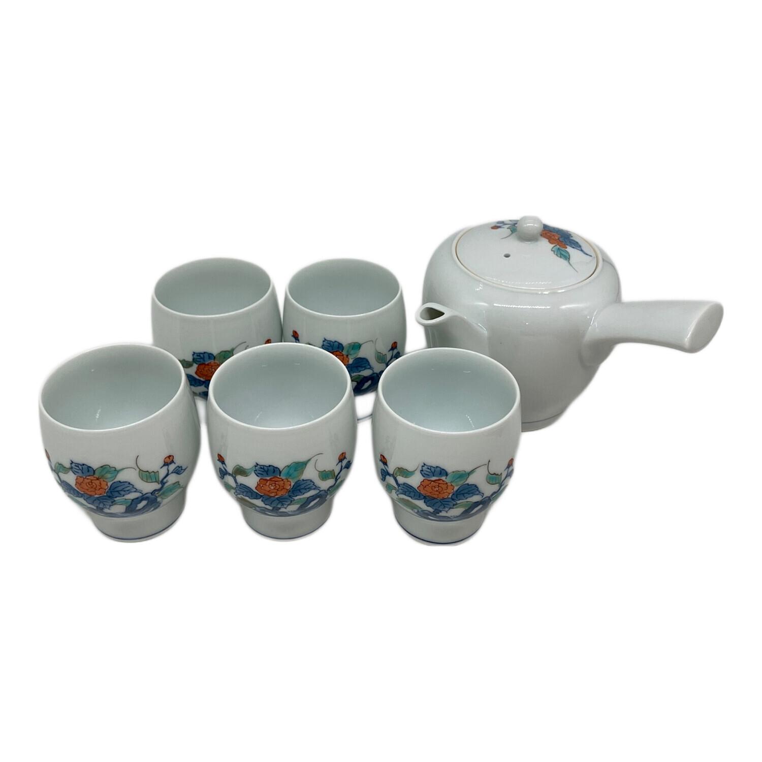 2275 有田焼　畑萬陶苑　茶器セット　急須1客　湯冷し1客　湯呑5客 Amazon.co.jp: 茶器セット 日本製 有田焼 畑萬陶苑 鍋島山水