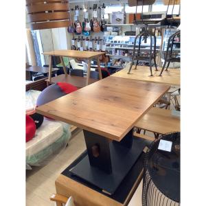 KOINOR (コイノール) ダイニングテーブル T1803 ※板欠品 キズ有 ブラック×ブラウン