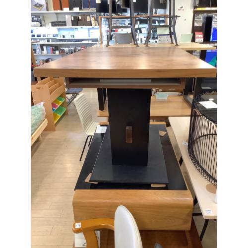 KOINOR (コイノール) ダイニングテーブル T1803 ※板欠品 キズ有 ブラック×ブラウン