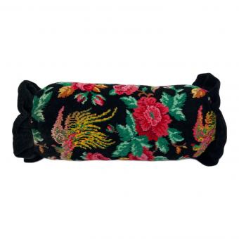 FEILER (フェイラー) 筒型クッション ブラック シュニール