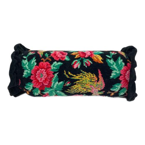 FEILER (フェイラー) 筒型クッション ブラック シュニール