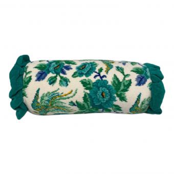 FEILER (フェイラー) クッション グリーン×ホワイト 花柄