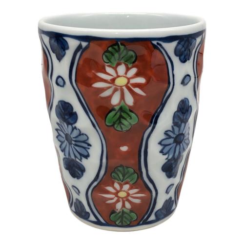 源右衛門窯 (ゲンエモンガマ) 赤濃菊割焼酎杯