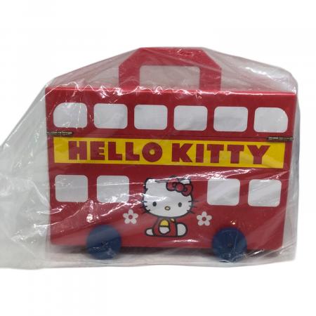 HELLO KITTY (ハローキティ) 木製ロンドンバス型多目的ボックス レッド