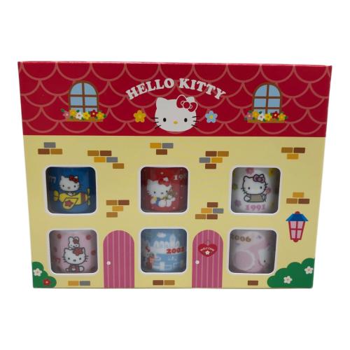 HELLO KITTY (ハローキティ) サンリオグッズ 箱開封・未使用 ミニチュアマグカップ6個セット(1977・1982・1991・1997・2002・2006年)