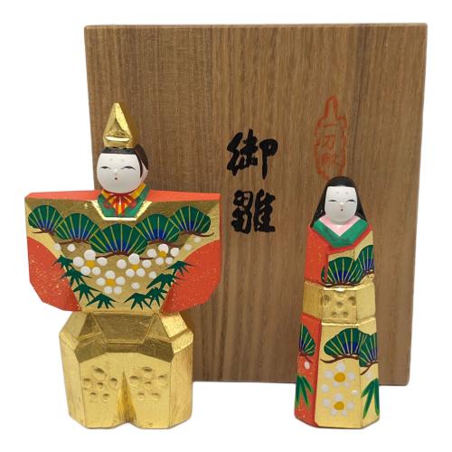 奈良一刀彫 立雛 雛人形　川口神泉（カワグチシンセン）