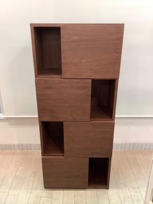 モダンシェルフキャビネット ブラウン