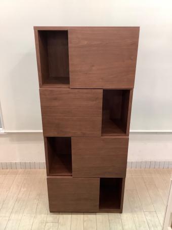 モダンシェルフキャビネット ブラウン