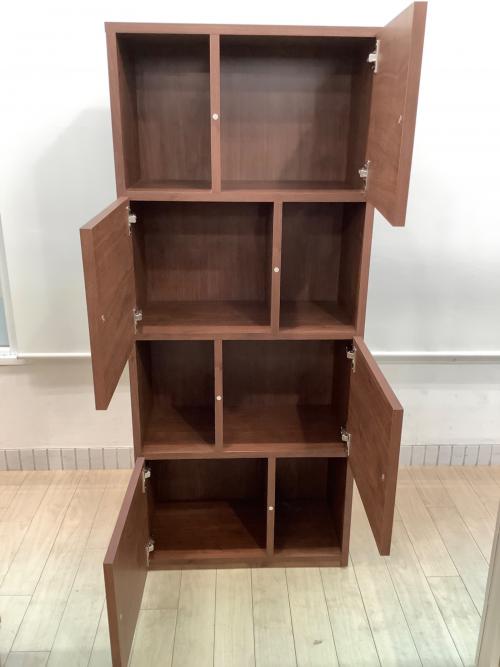 モダンシェルフキャビネット ブラウン