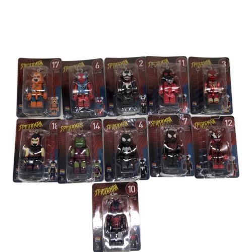 BEAR BRICK (ベアブリック) キャラクターグッズ MARVEL キーホルダー11体セット スパイダーマン Happyくじ