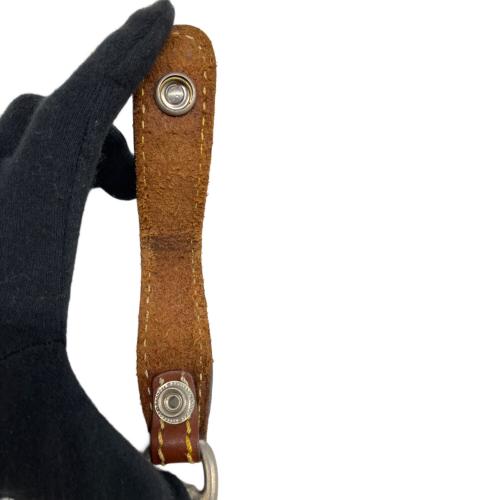 チャーム キーフォルダー ブラウン レザー